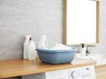 Plastikinis dubuo ROTHO Daily, skersmuo 34 x 34 cm, 8 l, mėlyna sp.