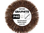 Žiedlapinis šlifavimo cilindras GRAPHITE, 60 x 30 x 6 mm, P40