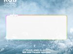 Pelės kilimėlis DELTACO GAMING WHITE LINE, 6xRGB režimai, 900x360 mm, baltos sp., GAM-079-W