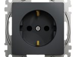 Kištukinis lizdas SCHNEIDER Sdd114021, SEDNA Design, 1 vietos, įleidžiamas, su įž., su apsauga, antracito spalvos