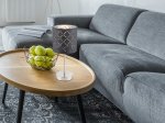 Stalinis nakties šviestuvas GLOBO Kidal, E14, 1 x 40W, 230V, pilkai sidabrinė metalik tekstilė, 150 x 350 mm, laidas 1,5 m, 15228T