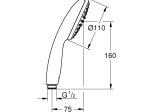 Dušo galvutė GROHE QuickFix Vitalio Start 110, chromo spalva, 27940001