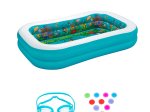 Pripučiamas baseinas BESTWAY 3D Undersea Adventure, 778 l, 2,62x1,75x0,51 m, 54177