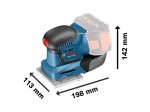 Akumuliatorinis vibracinis šlifuoklis BOSCH Professional GSS, 18V-10 SOLO, 18 V, padas 101x113 mm, 06019D0200, be akumuliatoriaus ir kroviklio