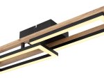 Pakabinamas LED šviestuvas GLOBO Illa, 20W, 230V, 3000K, 2100 lm, sukinėjasi, MDF tamsiai rudas medis, matinės juodos sp., 365 x 105 x 690 mm, 67266D