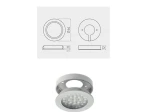 LED šviestuvas GTV Vasco, 1,7 W, 12V, 3000 K, 150 lm, IP20, paviršinis, laidas 2 m, apvalus, sidabro sp., 64x12 mm, LD-VA24CB-53