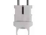 Kištukas EMOS P0038, su įž., su kilpa, 3680 W, 250 V~/16 A maks., baltos sp.