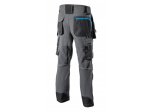 Kelnės HOGERT WORKWEAR Tauber, audinys 92% poliamidas, 8% elastanas, pilka spalva, M (50) dydis, CE