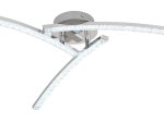 Lubinis vonios šviestuvas GLOBO Jules, LED, 18W, 230V, 3000-4000-6000K, CCT, 1100lm, chromo spalvos, akrilo krištolo skaidrumas, atminties funkcija, IP44, 600 x 125 mm