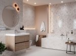 Dekoratyvinės plytelės CERSANIT Style Stone Patchwork Glossy, 25 x 40 cm, 1,200 m2/dėž., baltas marmuras