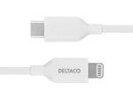 USB-C - iPhone laidas DELTACO Iplh-451, 1m,  FSC ženklinta pakuotė, baltos sp.