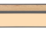 Lubinis LED šviestuvas GLOBO Doro, 24W, 230V, 2500 lm, 3000K, MDF medžio išvaizda, rėmas ažuolo, aliuminio grafito sp., 800 x 200 x 65 mm, 416080WD4.