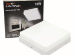 LED šviestuvas TOPE Tora, 18W, 3000K, 1265 lm, IP40, virštinkinis, kvadratinis, baltos sp., matmenys 180 x 180 x 55 mm, 6004000053