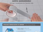 Lipni aliuminio juosta SELIT Selitstop, 50000 x 50 mm, grindų paklotų sujungimui, sandarinimui, tvirtinimui, 70161