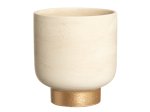 Kambarinis keraminis vazonas 4Living Royal, smėlinės sp., 23 x 23 x 25,5 cm.