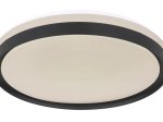 Lubinis LED šviestuvas GLOBO Sonny, 18W, 230V, 1860 lm, 2700-6500K, su pultu, dimeriuojamas, atmintis, aktyvi šviesa, juodas, 390 x 80 mm, 41587-18.