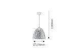 Pakabinamas šviestuvas RABALUX Manorca 2277, E27 1 x MAX 40W, skersmuo 270 mm, atstumas nuo lubų 1100 mm, IP20, juodos sp.