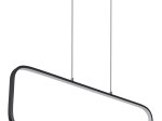 Pakabinamas LED šviestuvas GLOBO Silla, 24W, 230V, 3000K, 2770 lm, metalas, plastikas, matinės juodos sp., 800 x 100 x 1200 mm, 67262HB