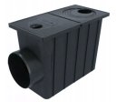 Lietaus surinkimo trapas AQUER, d50-110mm, šoninis išbėg., juoda sp.