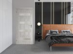 Laminuotos vidaus durys su užlaida VOSTER Milano, dešininės, spalva Silver oak, matmenys 2030 x 644 x 40 mm