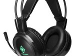 Laidinės žaidimų ausinės DELTACO GAMING GAM-105, LED, veikia su Xbox ir Playstation, juodos sp.