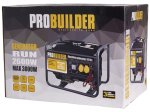 Benzininis generatorius PROBUILDER, maks. galia 3 kW, 15 l kuro talpa, maks. darbo trukmė 11 val.