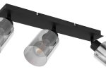 Kryptinis šviestuvas GLOBO Hadera, E27, 3 x 40W, 230V, dūmų sp. stiklas, 470x90x215 mm