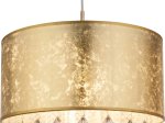 Pakabinamas šviestuvas GLOBO Amy, E27, 1 x 60W, 230V, matinis nikelis, aukso sp. tekstilė, 400 x 1400 mm, 15187H3