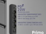Ilgiklis ELECTRALINE, 4 lizd., 1,5m, su įž., su jungikliu, 3x1, juodos sp., USB-A, 2xUSB-C, 62521