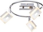 Kryptinis LED šviestuvas GLOBO Gerolf, 3 x 5W LED, 230V, 3 x 400 lm, 3000K, chromas, akrilas, 250 x 155 mm, 56111-3
