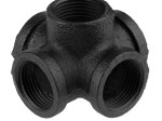 Dekoratyvinė jungtis RUSTICLINE, 3/4", skersmuo 25 mm, 5 skylės, RT-24, juodos sp.