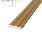 Aliumininė grindų juostelė HESORA H 03 D1, 3.5 x 270 cm,  mat.aukso spalvos, kilmės šalis ES