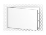 Revizinės durelės EUROPLAST ESLM3020, 300 x 200 mm, priglaistomos, metalinės, baltos