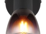 Kryptinis šviestuvas GLOBO 54312-1, 1 x E14, 25W, 230V, dūmų sp. stiklas, 80 x 130 mm