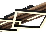 Pakabinamas LED šviestuvas GLOBO Obrien, 25W, 3000K, 230V, 1300lm, MDF tamsus medis, atminties funkcija, 475 x 310 x 95 mm