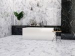 Akmens masės plytelės KAI Statuario White 6355, 45 x 45 cm, 1,215 m2/dėž., glazūruotos, spl. balta