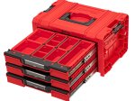 Įrankių dėžė su 3 stalčiais QBRICK Pro 2.0 Expert Red, 45 x 31 x 24 cm