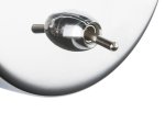 Kryptinis šviestuvas GLOBO Lothar, E14, 1 x 40W, 230V, chromo spalvos, dūmų spalvos stiklas, su jungikliu, 100 x 115 x 135 mm, 54921-1