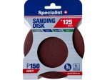 Šlifavimo diskas SPECIALIST+, P150, 125 mm, 5 vnt.
