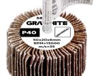 Žiedlapinis šlifavimo cilindras GRAPHITE, 50 x 20 x 6 mm, P40