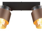 Kryptinis šviestuvas GLOBO Milley, E27, 1 x 40W, 230V, matinės bronzos spalvos, 385 x 100 x 125 mm, 15560-2C