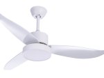 Pakabinamas LED šviestuvas GLOBO Ramona, 18W, 230V, 4000K, 1952 lm, su 55W ventil., su 2xAAA, pultu, su laikmačiu, baltas, satinuotas stiklas, 450x1140mm, 03600