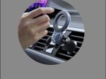Automobilinis telefono laikiklis ALBURNUS, magnetinis, tvirtinamas į groteles, skersmuo 5 cm