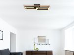 Pakabinamas LED šviestuvas GLOBO Illa, 20W, 230V, 3000K, 2100 lm, sukinėjasi, MDF tamsiai rudas medis, matinės juodos sp., 365 x 105 x 690 mm, 67266D