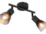 Kryptinis šviestuvas GLOBO 54312-2, 2 x E14, 25W, 230V, dūmų sp. stiklas, 220x80x185 mm