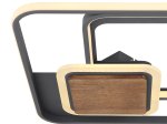 Pakabinamas LED šviestuvas GLOBO Nirra, 48W, 230V, 3000K, 5200 lm, metalas, akrilas, MDF tamsiai rudas medis, grafito sp., 500 x 500 x 80 mm, 67257-48