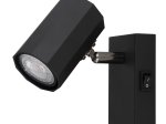 Kryptinis šviestuvas GLOBO James, GU10, 1 x 25W, 230V, matinis juodas metalas, 70 x 140 x 145 mm