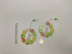 Velykų dekoracija Medinis Pakabutis Kiaušiniai Ir Kiškis, 2 vnt., skersmuo 8,5 cm, aukštis 8,5 cm