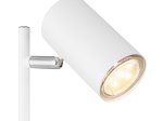Stalinis nakties šviestuvas GLOBO Robby, GU10, 1 x 5W, 230V, su jungikliu ant 1,5 m ilgio laido, metalinis, baltos sp., 120 x 120 x 350 mm, 57910TW