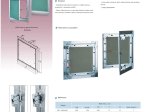Revizinės durelės VENTS, 200 x 200, su aliuminio profiliu, gipsinės, DG1200200